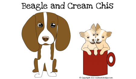Beagle and Cream Chis