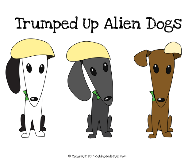 alien dogs with donald trump hair